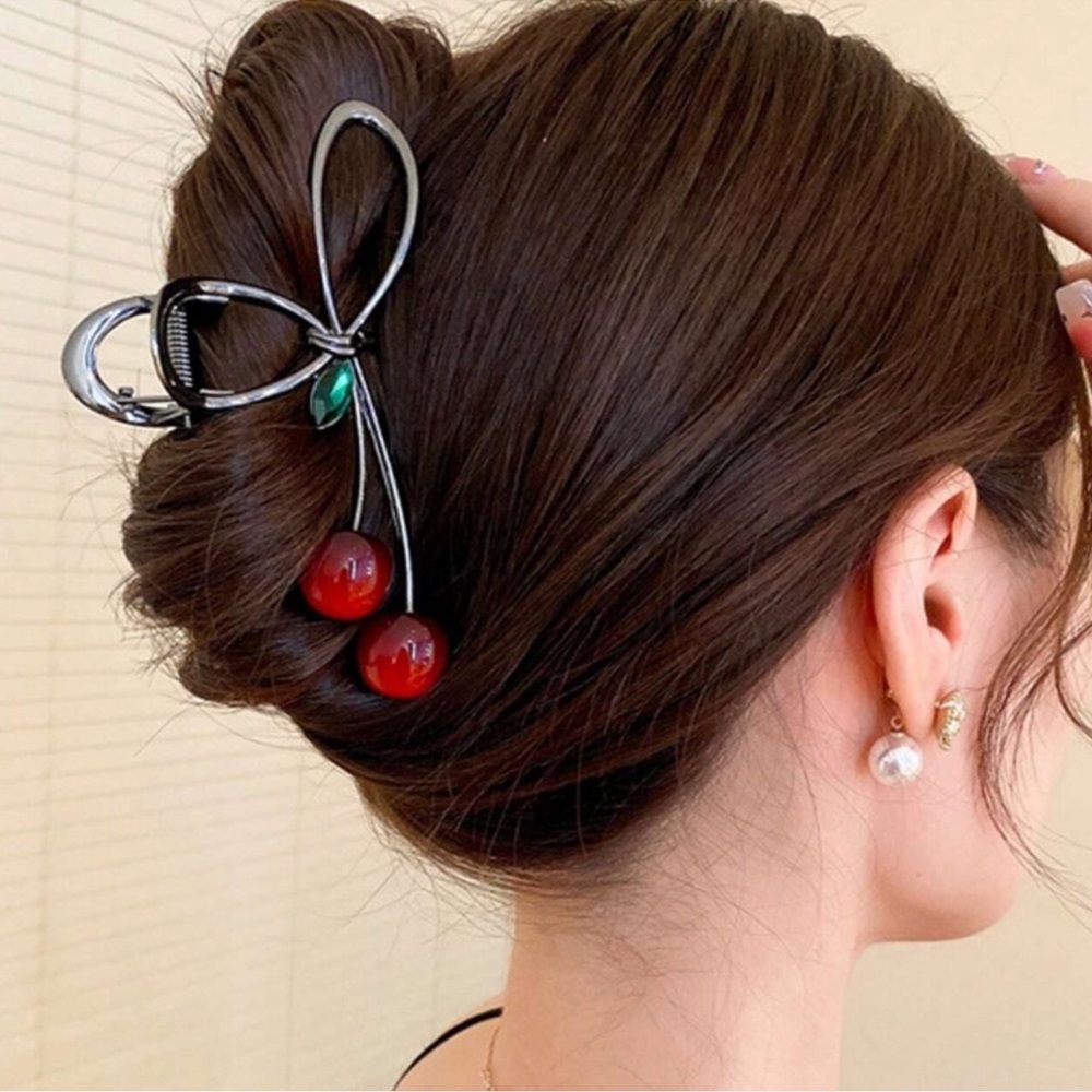 Luxe Large Cherry Hair Clip Claw